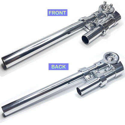 Tceapoo 2Pcs Tom Drum Holder Bracket, Percussion Stand Mount Silver