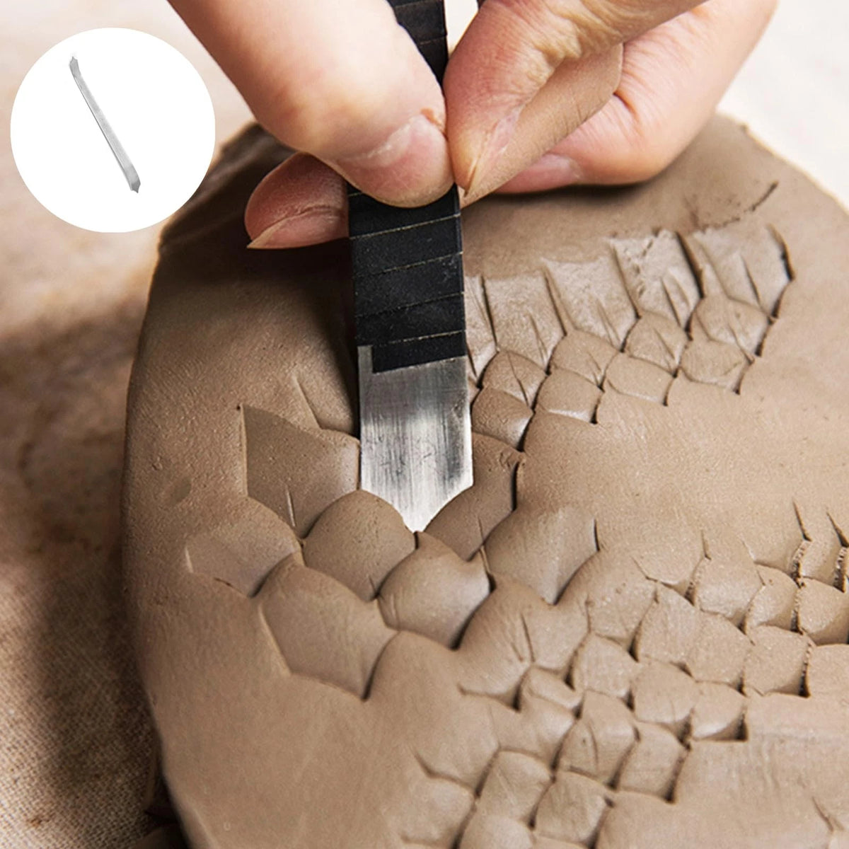 Pottery Clay Shaping Knives,Stainless Steel Tools silvery