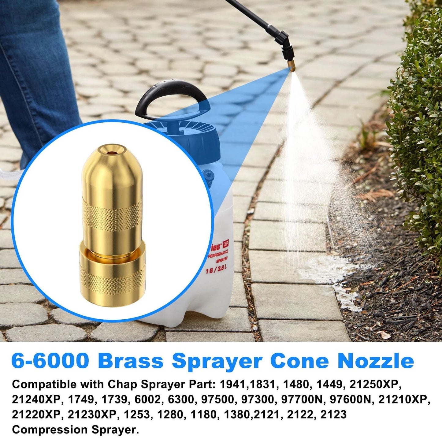 Sprayer Cone Nozzle Replacement Chapin Parts 6-6000 Brass