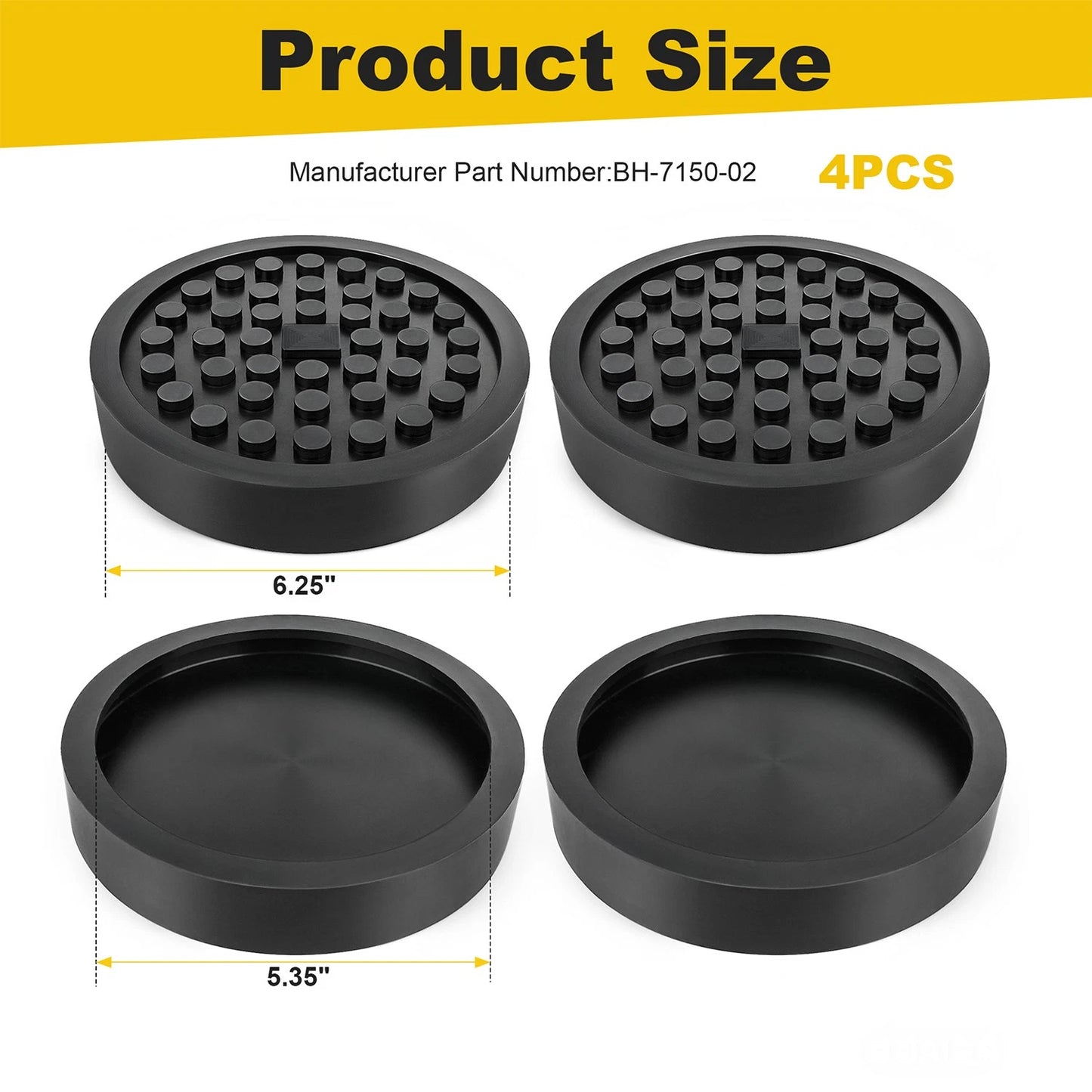 4PCS Rubber Arm Pad Kit  for ALM Lifts 7001A, 7002A, 9002A, 9003, 9003A 9003AC