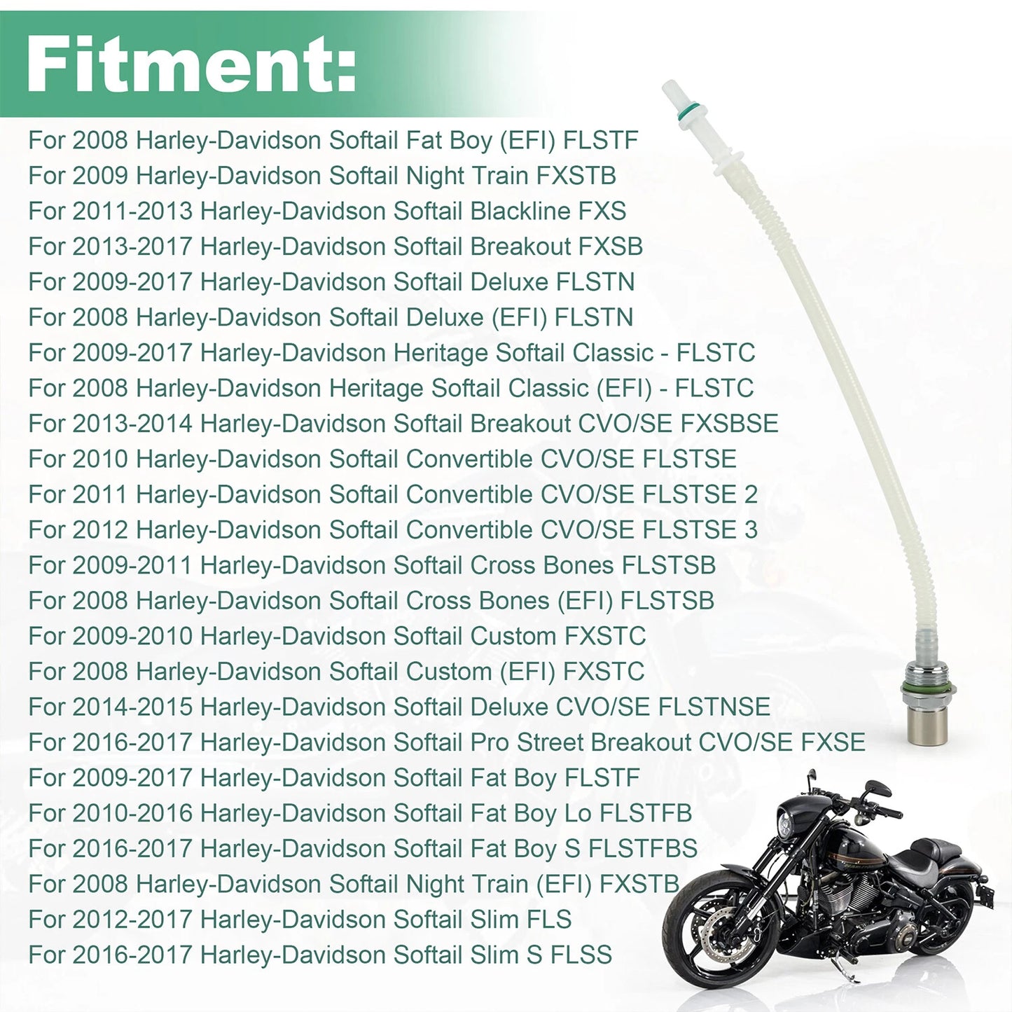 62189-08B Fuel Check Valve For Harley-Davidson Softail 08-17