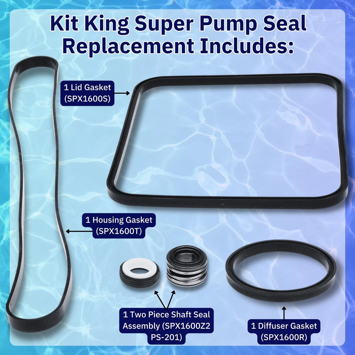 KitKing - SPX1600TRA Super Pump Seal Replacement Standard,  Version