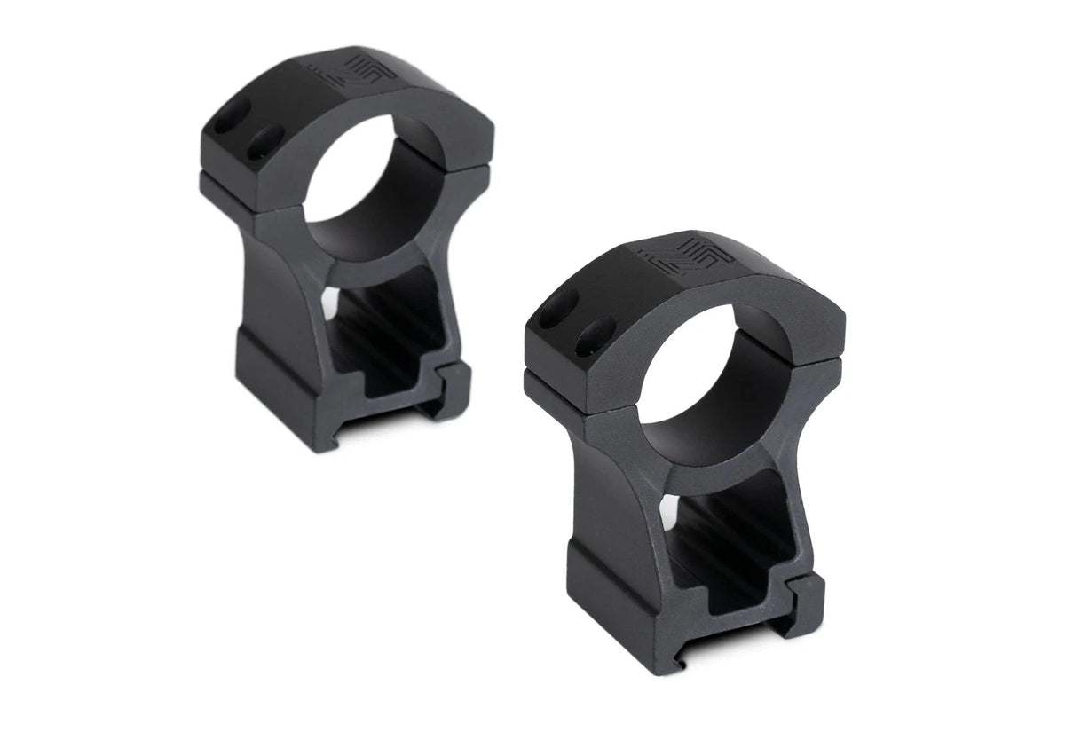 Monstrum High Profile Picatinny Scope Rings with 1 inch diameter, Black