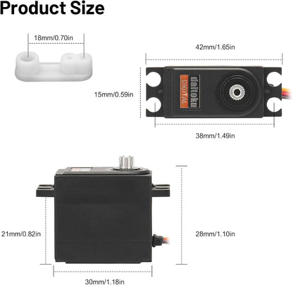 daitoku Upgrade Metal Servo for MJX Hyper Go 14701B H14BM 14209 14210...
