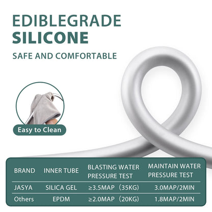 Jasya 59 Inches Silver Silicone Shower Head Hose Replacement 59 In,
