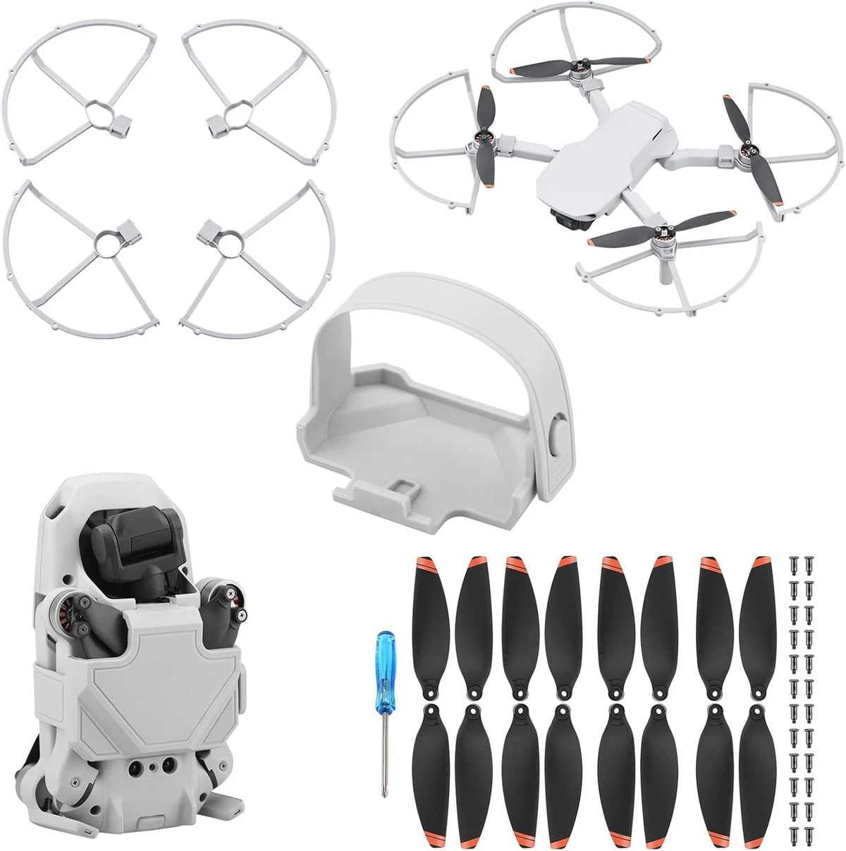 Propeller Guard+16PCS Blade +Propeller Holder Starp for DJI Mini 2...