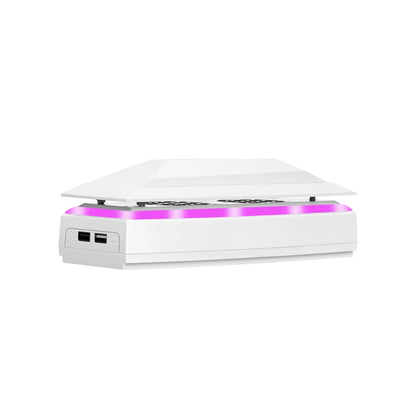 Cooling Fan for PS5 Slim Disc/Digital Low Noise Cooler W/ 8 Modes Light a