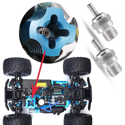 Shaluoman N4 Hot Glow Plug Spark Plugs for Traxas T-maxx Kyosho HSP1 HPI...