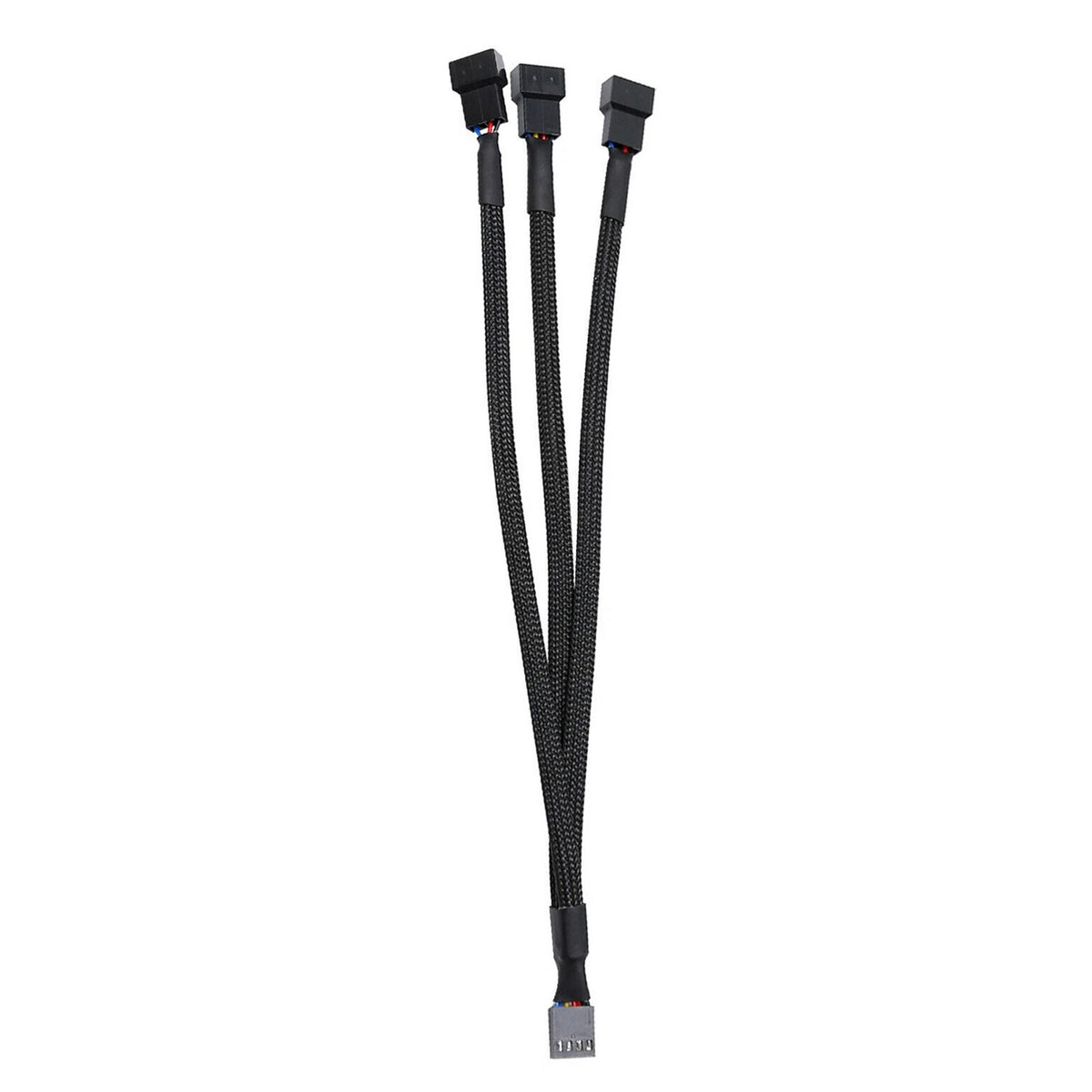 Female-to-Male 4 Pin 1 to 3 Way Cooling Fan Water Cooling PWM Fan Adapter