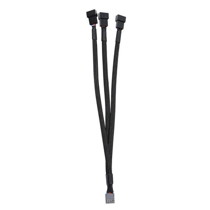 Female-to-Male 4 Pin 1 to 3 Way Cooling Fan Water Cooling PWM Fan Adapter