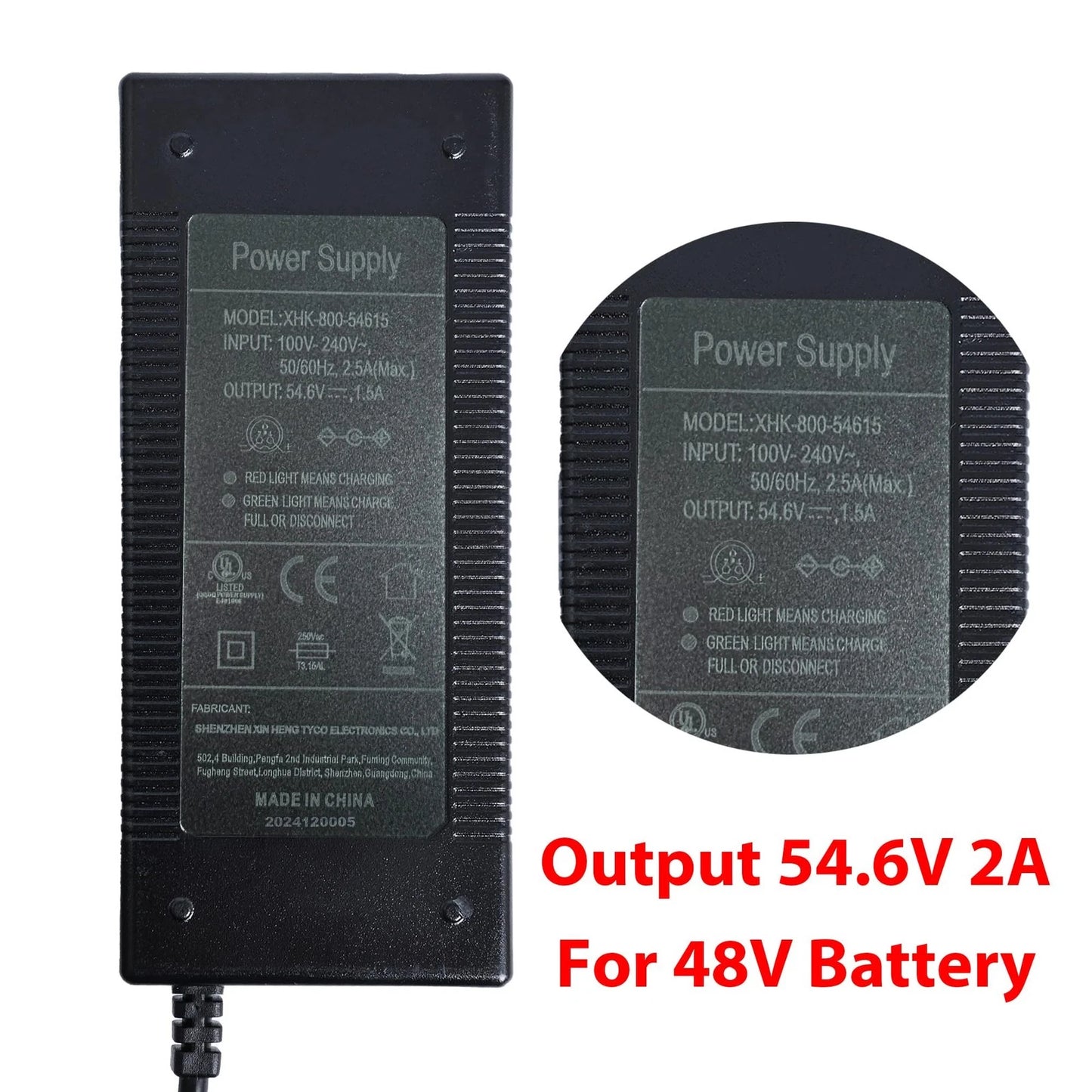 EVAPLUS 5 in 1 Plugs 54.6V Fast Charger, Universal for 48V 13S Lithium...
