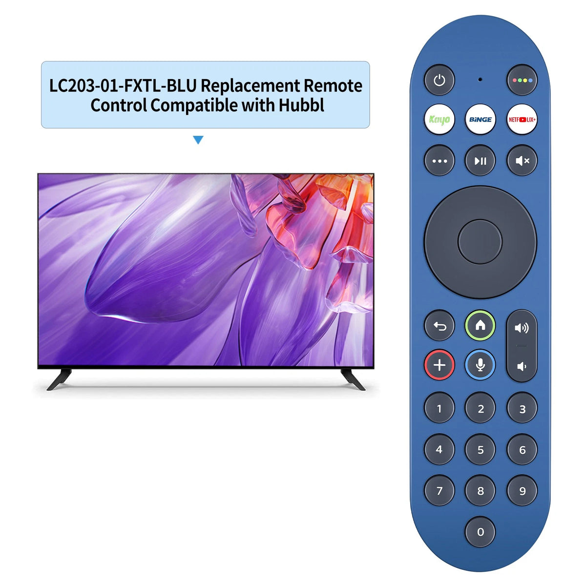 LC203-01-FXTL-blu Voice Remote Control For Hubbl TV Box