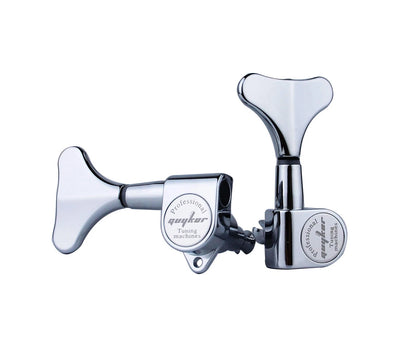 Guyker Guitar Bass Tuners (3R + 2L) - 1:17 Ratio Headstock 3R + 2L, Chrome