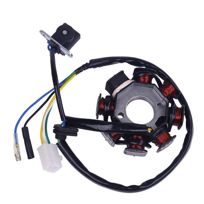Glixal GY6 49cc 50cc 80cc 100cc 8 poles Magneto Stator for 139QMB 139QMA...