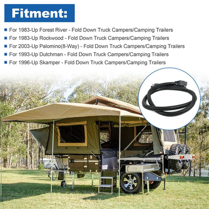 48"4-Way Flat to 6-Way Connector Wiring Harness For Forest River Rockwood Camper