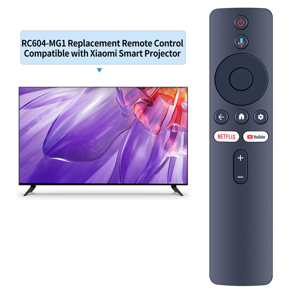 RC604-MG1 Remote Control For Xiaomi Smart Projector L1, L1 Pro without Voice