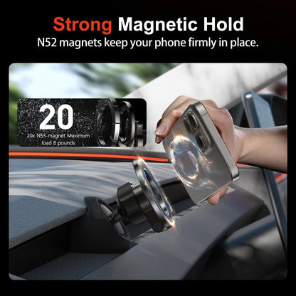YONZEE Magnetic Phone Mount Compatible with 2025-2026 Model Y Shadow Gunmetal