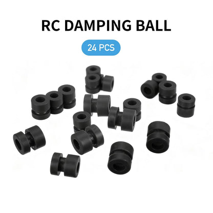 ZOWZEA 24Pcs M3 Anti Vibration Rubber Balls for F4 F7 Flight M3*6.6mm, Black