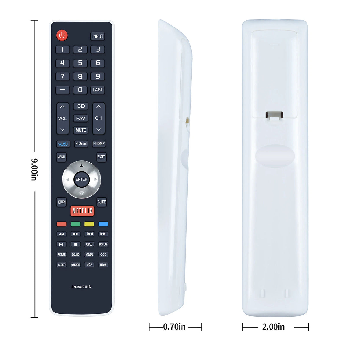 EN-33921HS Remote Control For Hisense LED HDTV TV 42T710DW 46T710DW 55T710DW