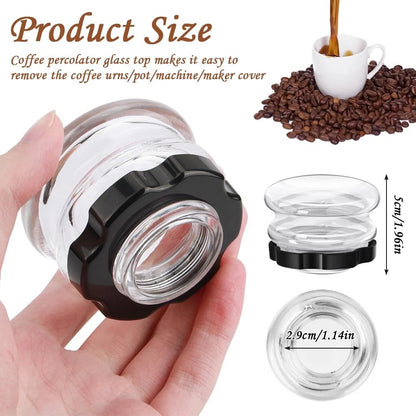 WKZO 60 Cup Coffee Percolator Glass Top Replacement Part Medium, Transparent
