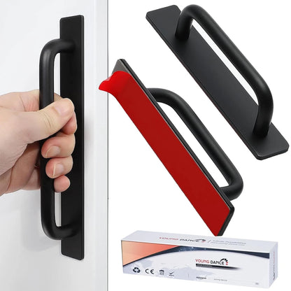 Self-Stick Instant Cabinet Drawer Handles Pulls - 2pcs Small (5.83"), Black