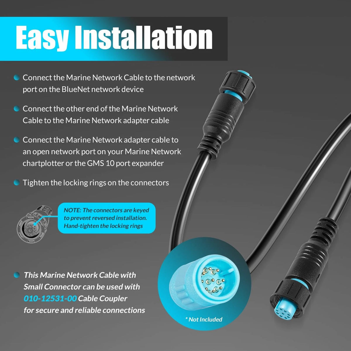 010-12528-30 Marine Network Cable 6.5 ft./2 m, Small Connector, ft. / 2 m