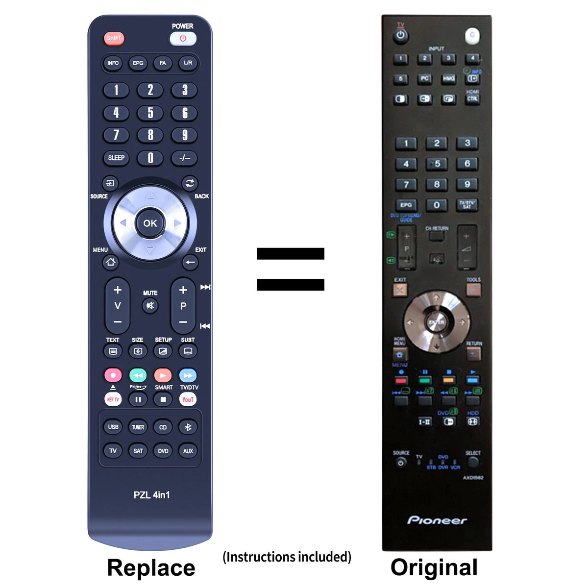 AXD1562 AXD1564 Replacement Remote Control For Pioneer KRP-500A KRP-600A