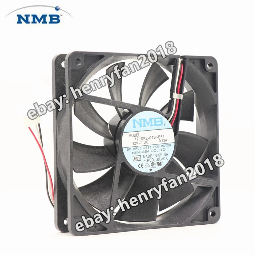 For NMB-MAT 4710KL-04W-B59 DC 12V 0.72A 120*120*25mm Cabinet cooling fan 3pin
