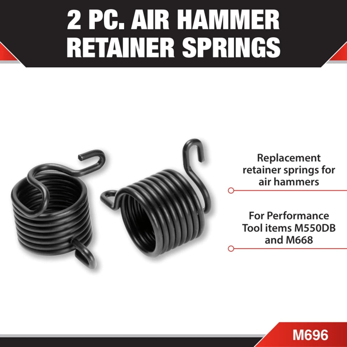 Performance Tool M696 Replacement Retainer Springs for Air Hammers -...