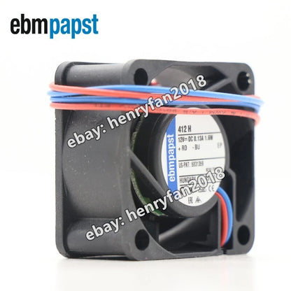 Ebmpapst 412H Axial Fan 12VDC 130mA 1.6W 8100RPM 40*40*10mm Cooling Fan