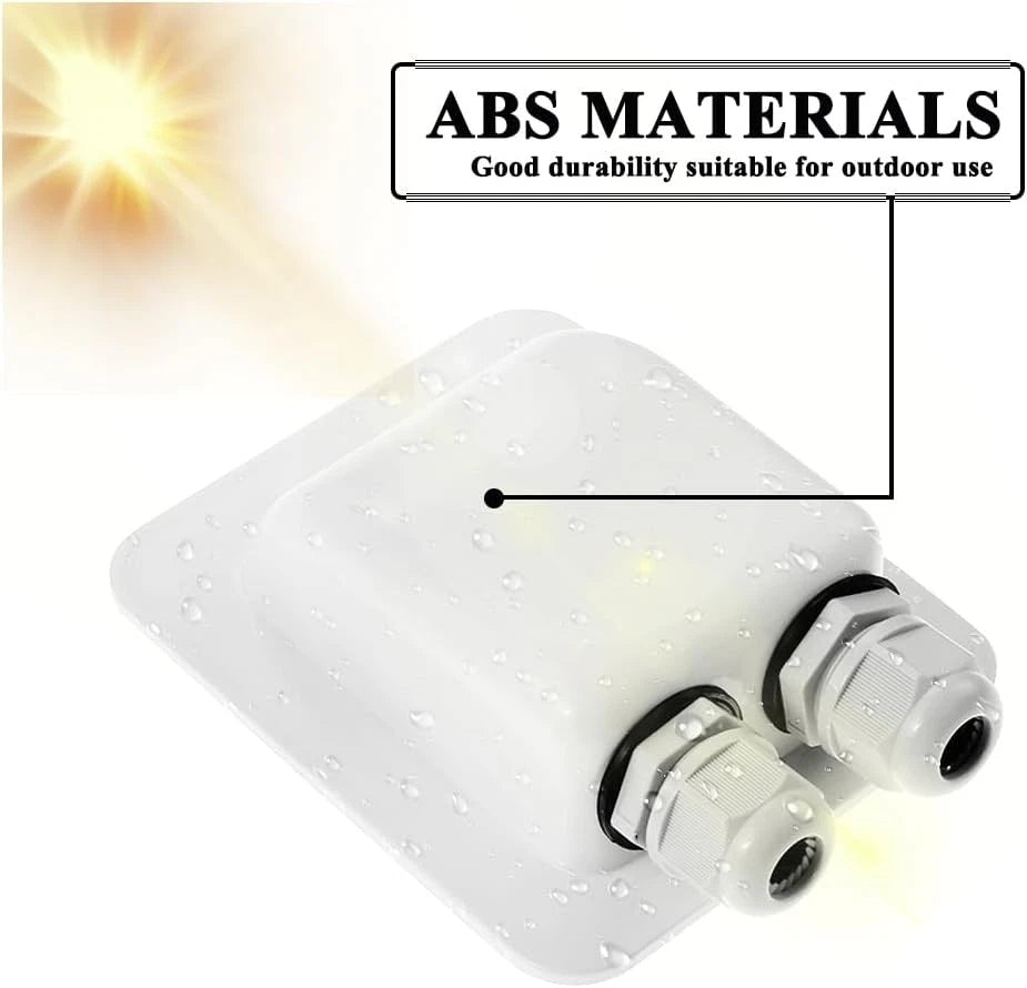 Weatherproof ABS Solar Double Cable Entry Gland 2mm² to 6mm², White
