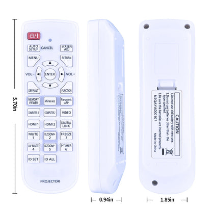 N2QAYA000107 Remote Control For Panasonic PT-VZ575N LCD Projector N2QAYA000090