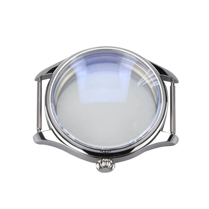 Silver 44mm Stainless Steel Watch Case For ETA6497/6498 Movement Repair Part aa