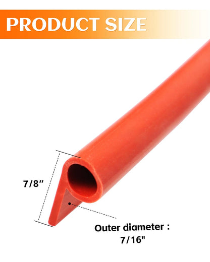 Zorqon 13ft Silicone P-Gasket Seal, High-Temp Gasket Seal Replacement for red
