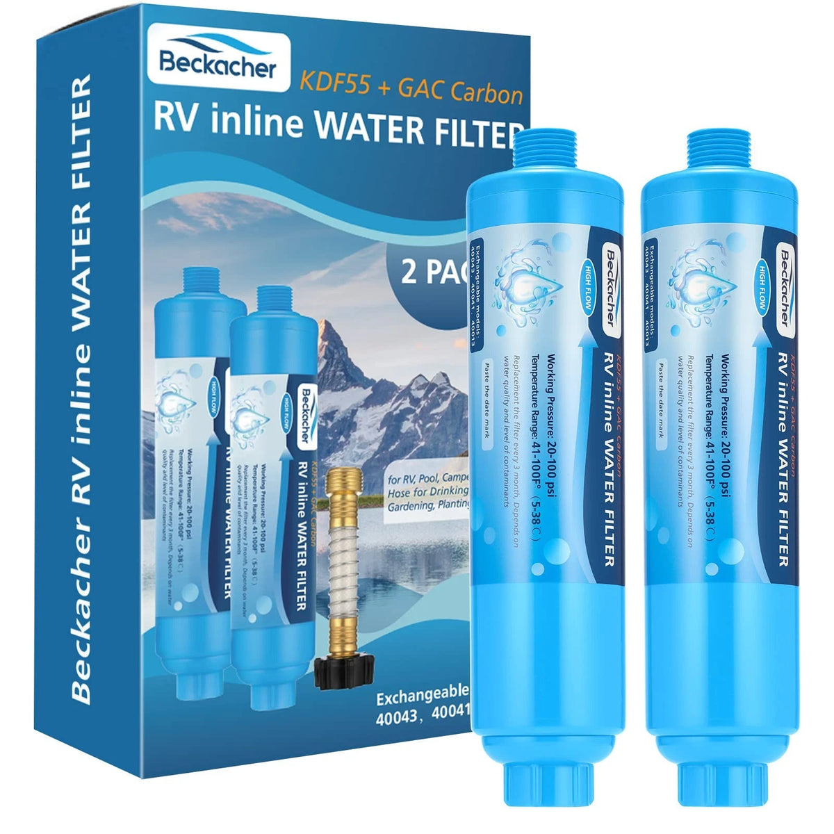 2-pack Tastepure RV Water Filter, Advanced Inline RV, 2 Pack-RV