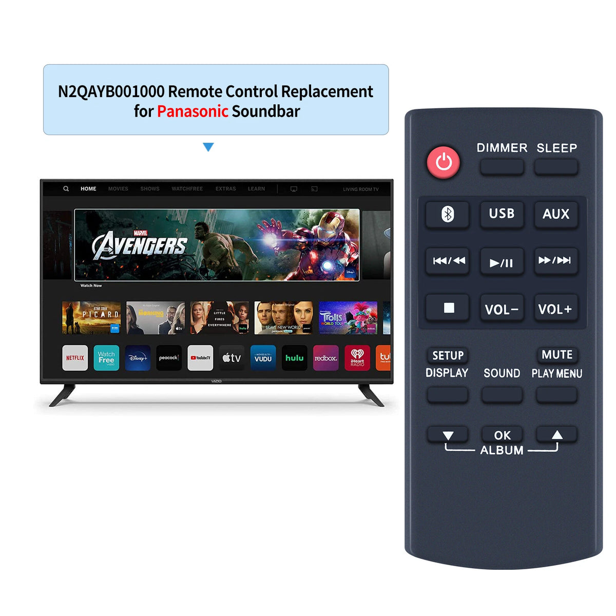 N2QAYB001000 Remote Control For Panasonic Audio System SCCMAX5 SC-CMAX5