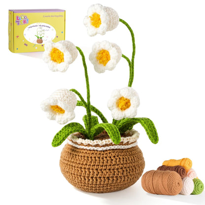 LUDOTEK Crochet Kit for Beginners,Bell Orchid Bell