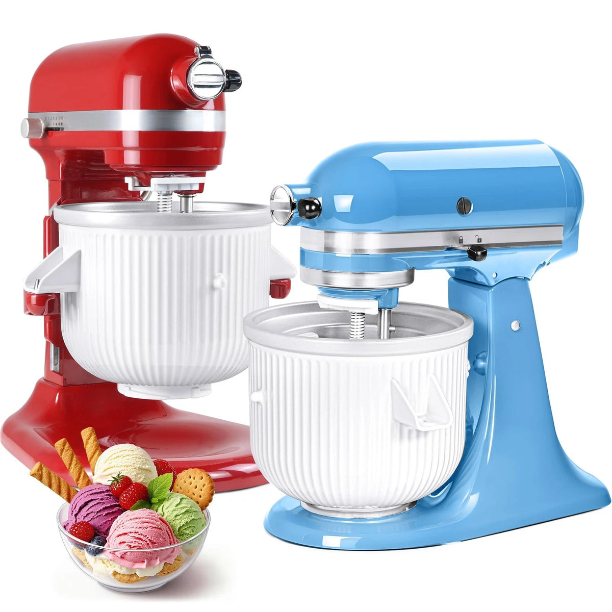 Ice Cream Maker Attachment for KitchenAid Stand Mixer, Compatible with...