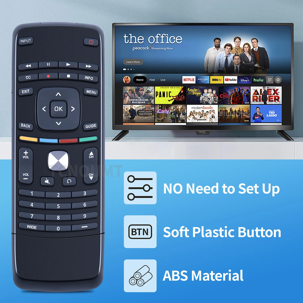 XRT100 Remote Control For Vizio TV E320VT E370VT E420VT E240AR E320AR E420AR