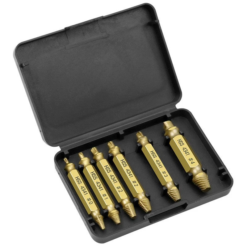 6*Damaged Screw Carbide Tip Extractor Drill Bit Broken Screw Bolt Remover Tool