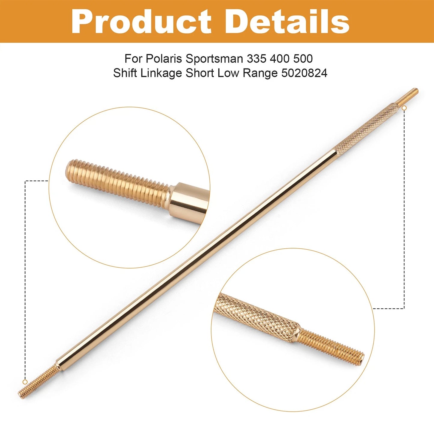 Low Range Shift Linkage Rod 5020824 For Polaris Sportsman 500 400 - Gold