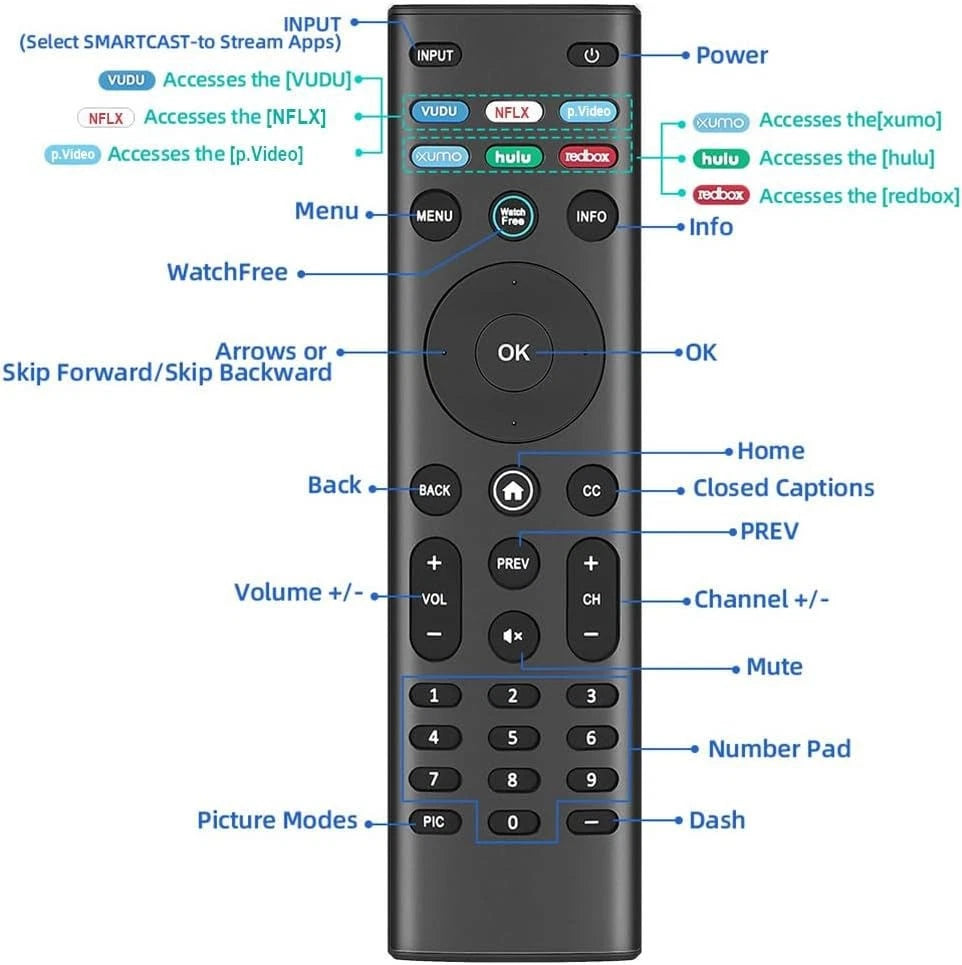 XRT140 For Vizio Smart TV Remote Control P65Q9-H1 P75Q9-H1 V505-G9 XRT140L