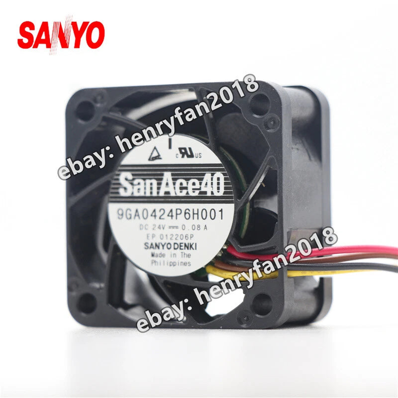 SANYO Denki 9GA0424P6H001 SanAce Fan DC 24V 0.08A 40*40*20MM 4-wire Cooling Fan