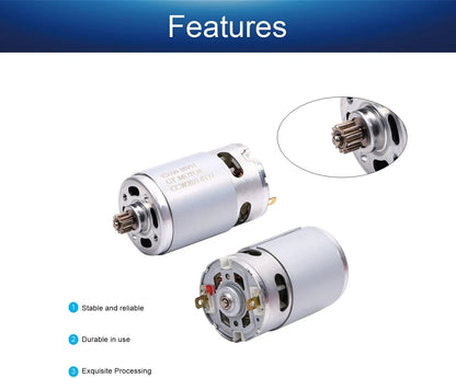 Fielect Electric Gear Motor 12 Teeth for Various DC 18V 12Teeth 20500RPM
