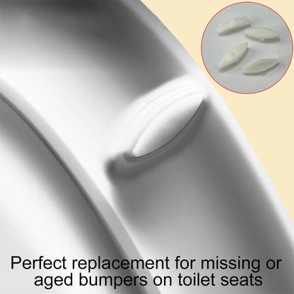 4 Pieces Toilet Seat Bumpers for Kohler, Bidet Lid Rubber White