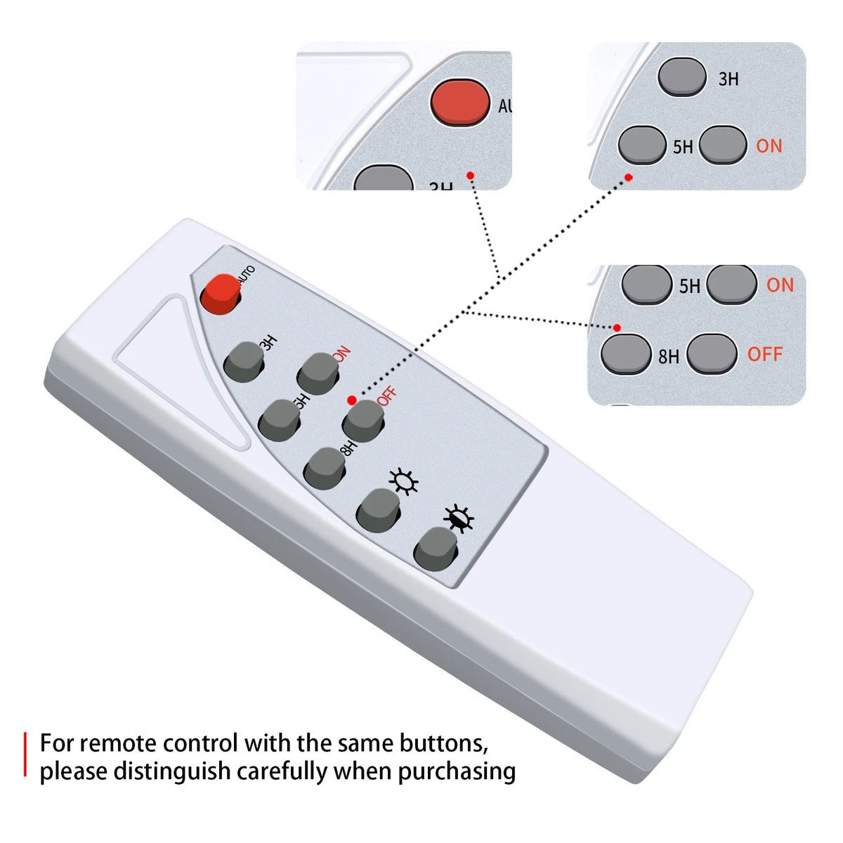Remote Control For QWERTYUI / YASTA Outdoor Solar Lamps