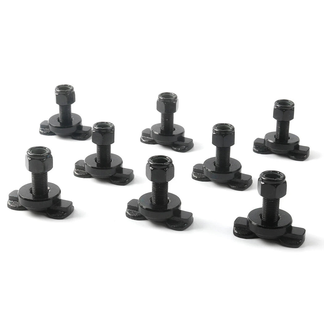 8 Pcs L-Track Double Lug Threaded Stud Nut Fitting Tie Down|  with L Track R