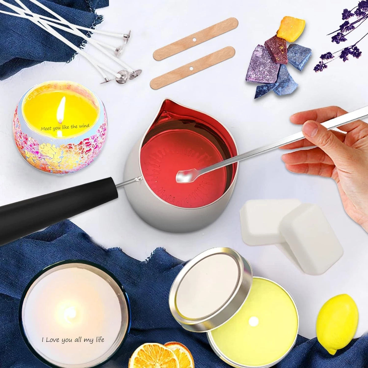Candle Making Kit for Adults Beginners,Candle Medium, Multi-Color