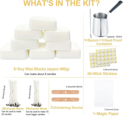 Candle Making Kit for Adults Beginners,Candle Medium, Multi-Color