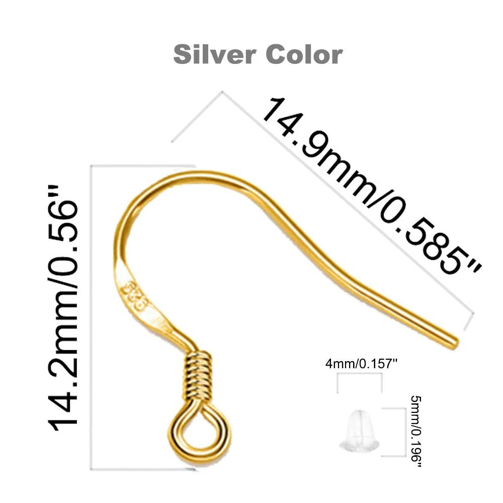 Earring Hooks - 120 PCS/60 Pairs Gold plated copper Regular 18K 2